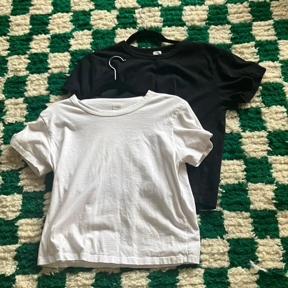 LESET Set (two) of White and Black Margo tees/tops - Picture 1 of 3